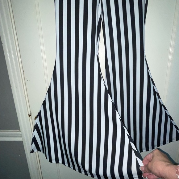 NWT Turquoise Haven Black Striped Wide Bell Bottom - Picture 8 of 15